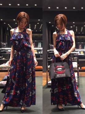 「HYSTERIC GLAMOUR（ヒステリックグラマー）のアイテム（つなぎ/オールインワン）」を使った、Hazukiさん（レディース・159cm）の夏コーディネート