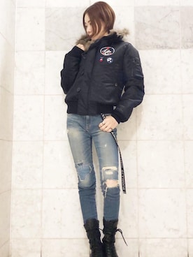 Hazukiさん（レディース・159cm）の秋コーディネート