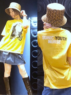 「パンクコーデ」｜「アイテム（帽子）」を使った、Hazukiさん（レディース・159cm）の冬コーディネート