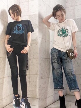 「スキニー」｜「アイテム（PC・スマホグッズ/家電）」を使った、Hazukiさん（レディース・159cm）の夏コーディネート