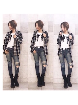 Hazukiさん（レディース・159cm）の秋コーディネート