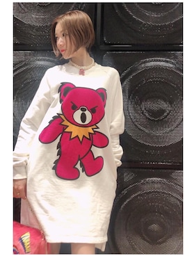「アイテム（チョーカー、ピンク系）」を使った、Hazukiさん（レディース・159cm）の秋コーディネート