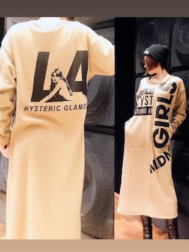 「ニットキャップ」｜「アイテム（ワンピース/ドレス）」を使った、Hazukiさん（レディース・159cm）の冬コーディネート