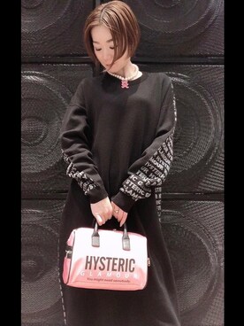 「アイテム（チョーカー、ピンク系）」を使った、Hazukiさん（レディース・159cm）の冬コーディネート
