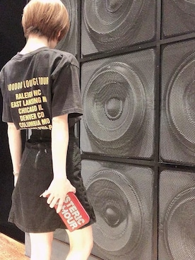 「コラボレーション」｜「アイテム（財布/小物）」を使った、Hazukiさん（レディース・159cm）の春コーディネート