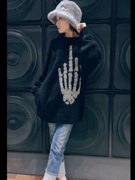 HYSTERIC GLAMOUR（ヒステリックグラマー）の「MIDDLE FINGER編込 プル