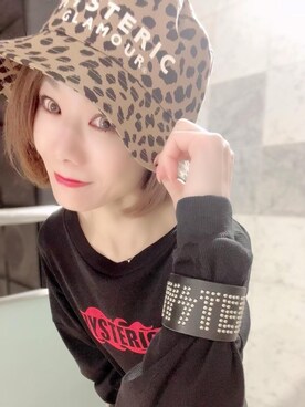 「ﾋﾞｯｸﾞｼﾙｴｯﾄ」｜「アイテム（帽子）」を使った、Hazukiさん（レディース・159cm）の冬コーディネート