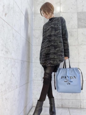 「ロンt」｜「アイテム（ワンピース/ドレス）」を使った、Hazukiさん（レディース・159cm）の冬コーディネート