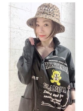 「ﾋﾞｯｸﾞｼﾙｴｯﾄ」｜「アイテム（シャツワンピース）」を使った、Hazukiさん（レディース・159cm）の春コーディネート
