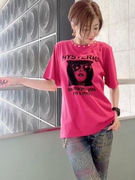 「ロックコーデ」｜「アイテム（財布/小物）」を使った、Hazukiさん（レディース・159cm）の夏コーディネート