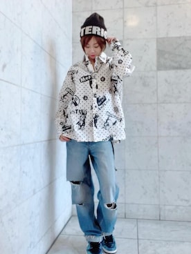 「でにむ」｜「アイテム（ニットキャップ/ビーニー）」を使った、Hazukiさん（レディース・159cm）の秋コーディネート