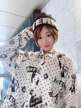 「ﾋﾞｯｸﾞｼﾙｴｯﾄ」｜「アイテム（帽子）」を使った、Hazukiさん（レディース・159cm）の秋コーディネート