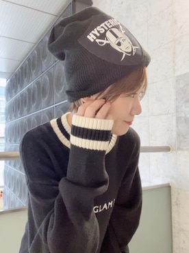 「ﾋﾞｯｸﾞｼﾙｴｯﾄ」｜「アイテム（帽子）」を使った、Hazukiさん（レディース・159cm）の秋コーディネート