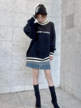 「でにむ」｜「アイテム（ニットキャップ/ビーニー）」を使った、Hazukiさん（レディース・159cm）の秋コーディネート