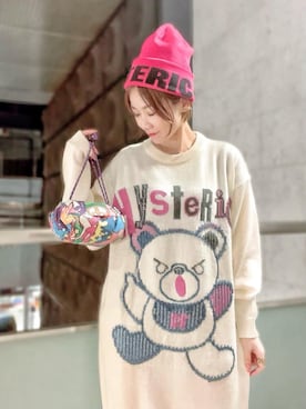 「ニットキャップ」｜「アイテム（ワンピース/ドレス）」を使った、Hazukiさん（レディース・159cm）の秋コーディネート