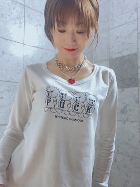 「ロンt」｜「アイテム（アクセサリー）」を使った、Hazukiさん（レディース・159cm）の冬コーディネート