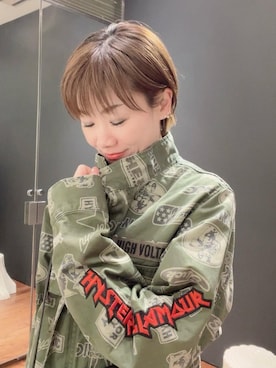 「みりたりー」｜「アイテム（ブルゾン）」を使った、Hazukiさん（レディース・159cm）の春コーディネート