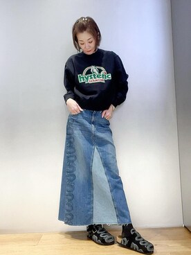 「でにむ」｜「アイテム（サンダル）」を使った、Hazukiさん（レディース・159cm）の冬コーディネート