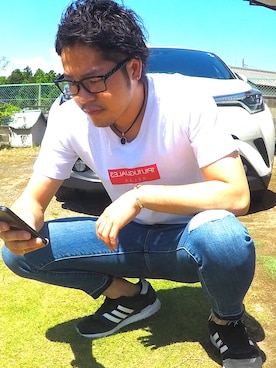 「1piu1uguale3 RELAX（ウノピュウノウグァーレトレリラックス）のアイテム（シャツ/ブラウス、ホワイト系）」を使った、けんとさん（メンズ・172cm）の夏コーディネート