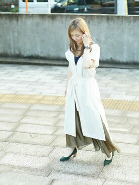 「SOFFITTO（ソフィット）のアイテム」を使った、alcali/Soffitto EC担当さん（レディース・161cm）の夏コーディネート