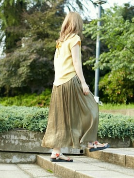 「SOFFITTO（ソフィット）のアイテム」を使った、alcali/Soffitto EC担当さん（レディース・161cm）の夏コーディネート