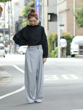 「ウールパンツ」｜alcali/Soffitto EC担当さん（レディース・161cm）の秋コーディネート