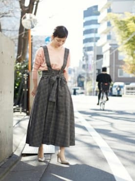 「alcali（アルカリ）のアイテム」を使った、alcali/Soffitto EC担当さん（レディース・161cm）の冬コーディネート