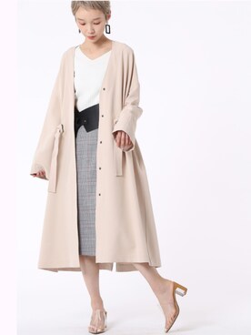 「SOFFITTO（ソフィット）のアイテム（その他アウター）」を使った、alcali/Soffitto EC担当さん（レディース・161cm）の冬コーディネート
