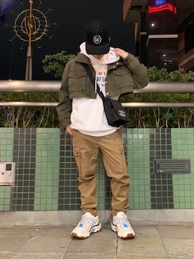 「DIESEL（ディーゼル）のアイテム（その他パンツ）」を使った、とーやさん（メンズ・161cm）の秋コーディネート
