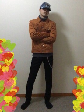 「URBAN RESEARCH Sonny Label（アーバンリサーチサニーレーベル）のアイテム（ウォレットチェーン）」を使った、つよーさん（メンズ・169cm）の冬コーディネート