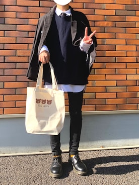 「NICE CLAUP（ナイスクラップ）のアイテム」を使った、Rimuさん（メンズ・173cm）の秋コーディネート