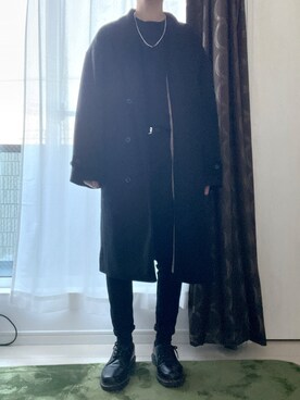 「春めきシューズ」｜「アイテム（チェスターコート）」を使った、Rimuさん（メンズ・173cm）の春コーディネート