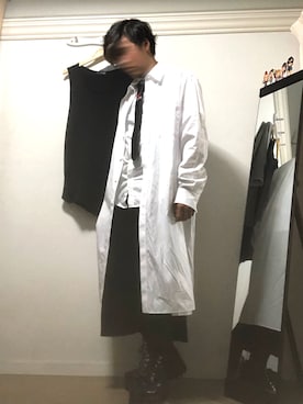 「Yohji Yamamoto（ヨウジヤマモト）のアイテム（フォーマルスーツ/小物）」を使った、USA_min「U170」さん（メンズ・168cm）の春コーディネート