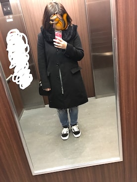 「COACH」｜「アイテム（チェスターコート）」を使った、DOALISAさん（レディース・160cm）の秋コーディネート