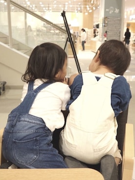 「カップル」｜「アイテム（オールインワン・サロペット）」を使った、ハルコレさん（キッズ・70cm）の夏コーディネート