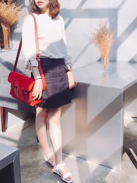 「ECCO（エコー）のアイテム（シューズ）」を使った、JunJunさん（レディース・163cm）の春コーディネート