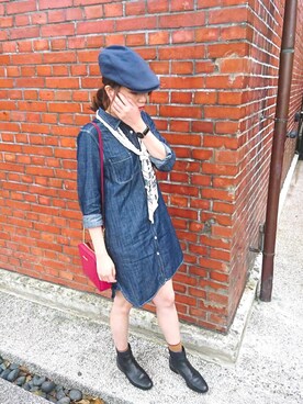 「ECCO（エコー）のアイテム（シューズ）」を使った、JunJunさん（レディース・163cm）の春コーディネート