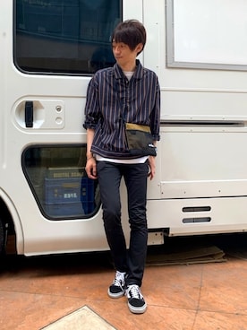 「WILD THINGS（ワイルドシングス）のアイテム（バッグ）」を使った、★たか★さん（メンズ・178cm）の春コーディネート