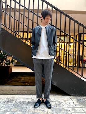 「リラックスパンツ」｜「アイテム（スリッポン）」を使った、★たか★さん（メンズ・178cm）の秋コーディネート