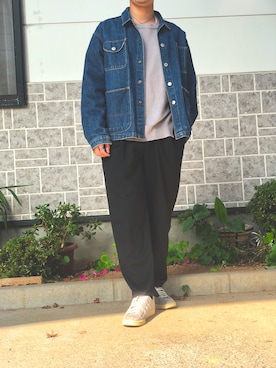 「BOBSON（ボブソン）のアイテム（ジャケット/アウター）」を使った、木下啓太さん（メンズ・174cm）の冬コーディネート