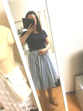 「tocco（トッコ）のアイテム（スカート）」を使った、リナさん（レディース・160cm）の夏コーディネート