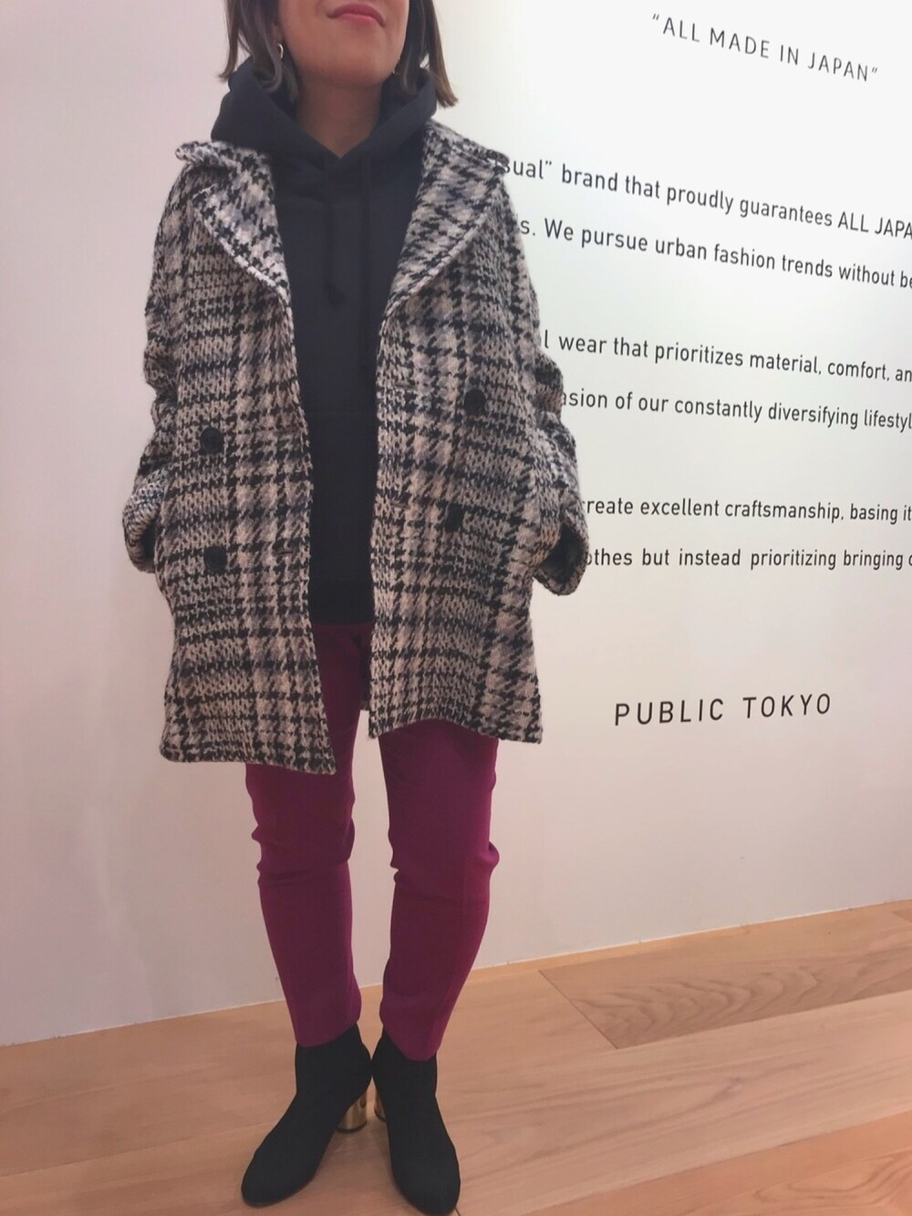 YUKIKO OGAWA（PUBLIC TOKYO 大阪）｜PUBLIC TOKYOのピーコートを使ったコーディネート - WEAR