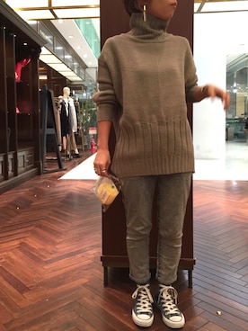 「Fleur（フルール）のアイテム」を使った、タニカワナオコさん（レディース・151cm）の冬コーディネート