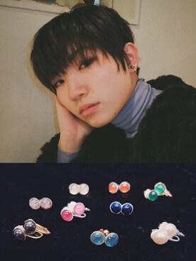 「アイテム（イヤリング）」を使った、DEPT／mother／VTOPIAさん（レディース・150cm）の冬コーディネート