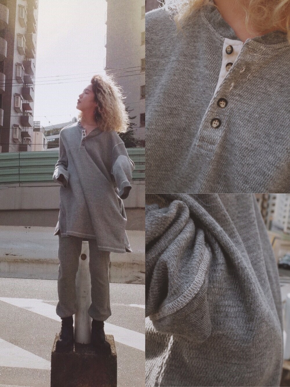 mother - mother 3XL thermal tops グレー mother（マザー）の「3XL Thermal Tops（チュニック）」 - WEAR