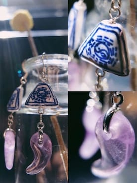 「アイテム（アクセサリー、パープル系）」を使った、DEPT／mother／VTOPIAさん（レディース・150cm）の春コーディネート