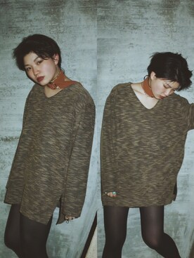 「アイテム（チュニック）」を使った、DEPT／mother／VTOPIAさん（レディース・150cm）の春コーディネート