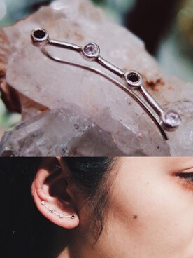 「アイテム（ピアス（片耳用））」を使った、DEPT／mother／VTOPIAさん（レディース・150cm）の春コーディネート