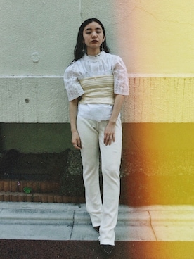 「アイテム（チューブトップ）」を使った、DEPT／mother／VTOPIAさん（レディース・150cm）の夏コーディネート