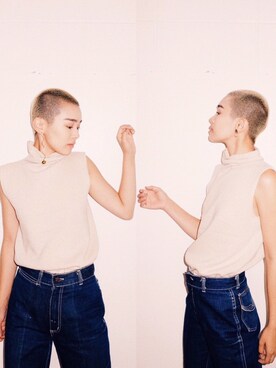 「DEPT（デプト）のアイテム」を使った、DEPT／mother／VTOPIAさん（レディース・150cm）の秋コーディネート